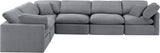 Indulge Grey Velvet Modular Sectional 147Grey-Sec6A Meridian Furniture