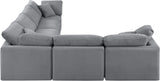 Indulge Grey Velvet Modular Sectional 147Grey-Sec6A Meridian Furniture