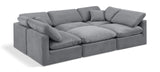 Indulge Grey Velvet Modular Sectional 147Grey-Sec6C Meridian Furniture