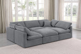 Indulge Grey Velvet Modular Sectional 147Grey-Sec6C Meridian Furniture