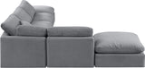 Indulge Grey Velvet Modular Sectional 147Grey-Sec6E Meridian Furniture