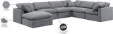 Indulge Grey Velvet Modular Sectional 147Grey-Sec7A Meridian Furniture