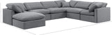 Indulge Grey Velvet Modular Sectional 147Grey-Sec7A Meridian Furniture