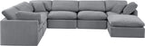 Indulge Grey Velvet Modular Sectional 147Grey-Sec7A Meridian Furniture