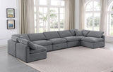 Indulge Grey Velvet Modular Sectional 147Grey-Sec7B Meridian Furniture