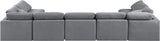 Indulge Grey Velvet Modular Sectional 147Grey-Sec7B Meridian Furniture