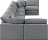 Indulge Grey Velvet Modular Sectional 147Grey-Sec7B Meridian Furniture