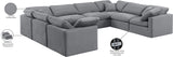 Indulge Grey Velvet Modular Sectional 147Grey-Sec8A Meridian Furniture