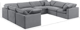 Indulge Grey Velvet Modular Sectional 147Grey-Sec8A Meridian Furniture