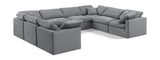 Indulge Grey Velvet Modular Sectional 147Grey-Sec8A Meridian Furniture