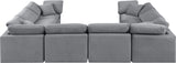 Indulge Grey Velvet Modular Sectional 147Grey-Sec8A Meridian Furniture