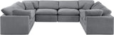 Indulge Grey Velvet Modular Sectional 147Grey-Sec8A Meridian Furniture