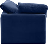 Indulge Navy Velvet Corner Chair 147Navy-Corner Meridian Furniture