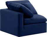 Indulge Navy Velvet Corner Chair 147Navy-Corner Meridian Furniture