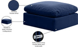 Indulge Navy Velvet Ottoman 147Navy-Ott Meridian Furniture