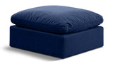 Indulge Navy Velvet Ottoman 147Navy-Ott Meridian Furniture