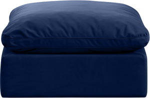 Indulge Navy Velvet Ottoman 147Navy-Ott Meridian Furniture