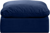 Indulge Navy Velvet Ottoman 147Navy-Ott Meridian Furniture