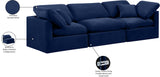 Indulge Navy Velvet Modular Sofa 147Navy-S105 Meridian Furniture