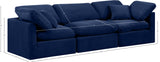 Indulge Navy Velvet Modular Sofa 147Navy-S105 Meridian Furniture