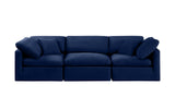 Indulge Navy Velvet Modular Sofa 147Navy-S105 Meridian Furniture