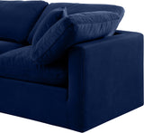 Indulge Navy Velvet Modular Sofa 147Navy-S105 Meridian Furniture