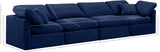 Indulge Navy Velvet Modular Sofa 147Navy-S140 Meridian Furniture