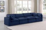 Indulge Navy Velvet Modular Sofa 147Navy-S140 Meridian Furniture