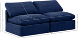 Indulge Navy Velvet Modular Sofa 147Navy-S2 Meridian Furniture