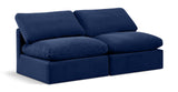 Indulge Navy Velvet Modular Sofa 147Navy-S2 Meridian Furniture