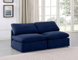 Indulge Navy Velvet Modular Sofa 147Navy-S2 Meridian Furniture