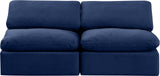 Indulge Navy Velvet Modular Sofa 147Navy-S2 Meridian Furniture