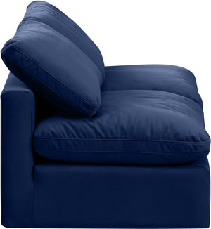 Indulge Navy Velvet Modular Sofa 147Navy-S2 Meridian Furniture