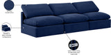 Indulge Navy Velvet Modular Sofa 147Navy-S3 Meridian Furniture