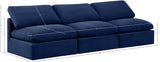 Indulge Navy Velvet Modular Sofa 147Navy-S3 Meridian Furniture