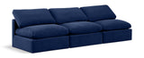 Indulge Navy Velvet Modular Sofa 147Navy-S3 Meridian Furniture