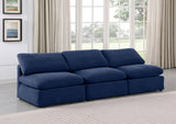 Indulge Navy Velvet Modular Sofa 147Navy-S3 Meridian Furniture