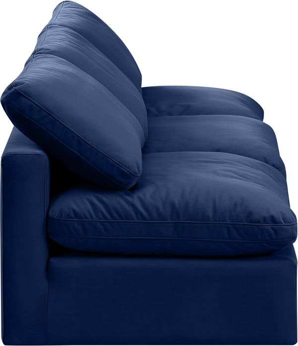 Indulge Navy Velvet Modular Sofa 147Navy-S3 Meridian Furniture