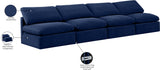 Indulge Navy Velvet Modular Sofa 147Navy-S4 Meridian Furniture