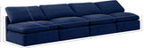 Indulge Navy Velvet Modular Sofa 147Navy-S4 Meridian Furniture