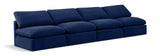 Indulge Navy Velvet Modular Sofa 147Navy-S4 Meridian Furniture