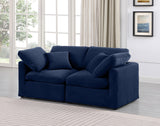 Indulge Navy Velvet Modular Sofa 147Navy-S70 Meridian Furniture