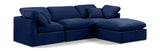 Indulge Navy Velvet Modular Sectional 147Navy-Sec4A Meridian Furniture