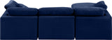 Indulge Navy Velvet Modular Sectional 147Navy-Sec4A Meridian Furniture