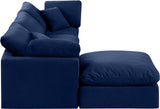 Indulge Navy Velvet Modular Sectional 147Navy-Sec4A Meridian Furniture