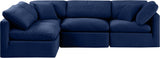 Indulge Navy Velvet Modular Sectional 147Navy-Sec4B Meridian Furniture