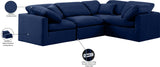 Indulge Navy Velvet Modular Sectional 147Navy-Sec4C Meridian Furniture