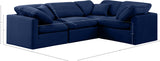 Indulge Navy Velvet Modular Sectional 147Navy-Sec4C Meridian Furniture