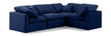 Indulge Navy Velvet Modular Sectional 147Navy-Sec4C Meridian Furniture