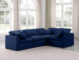 Indulge Navy Velvet Modular Sectional 147Navy-Sec4C Meridian Furniture